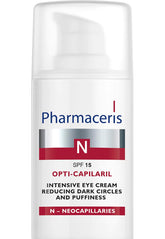Pharmaceris N-6 Opti-Capilaril Intensive Cream Reducing Dark Circles and Under Eye Bags SPF15 (Göz Altı Morluk ve Şişlik Giderici Krem) (15 ml)