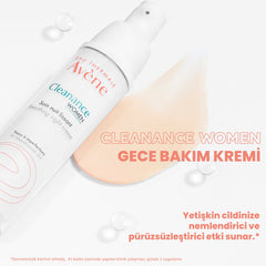 Avene Cleanance Woman Düzensiz Ciltler İçin Gece Bakım Kremi 30 ml