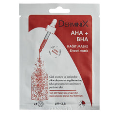 Derminix AHA + BHA Kağıt Maske 1 Adet