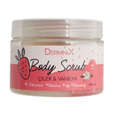 Derminix Vücut Peelingi Body Scrub Çilek Vanilya 300 ml
