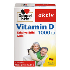 Doppel Herz Vitamin D 1000 I.U. Takviye Edici Gıda 45 Tablet