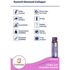 Eczacıbaşı Dynavit Diamond Collagen Sıvı Takviye Edici Gıda 10 x 50 ml