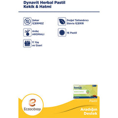 Eczacıbaşı Dynavit Herbal Kekik ve Hatmi İçeren 16 Adet Pastil