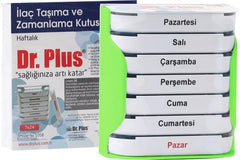 Dr. Plus İlaç Saklama Kutusu 7 x 24 Haftalık, 7 Gün Her Gün İçin 4 Bölme