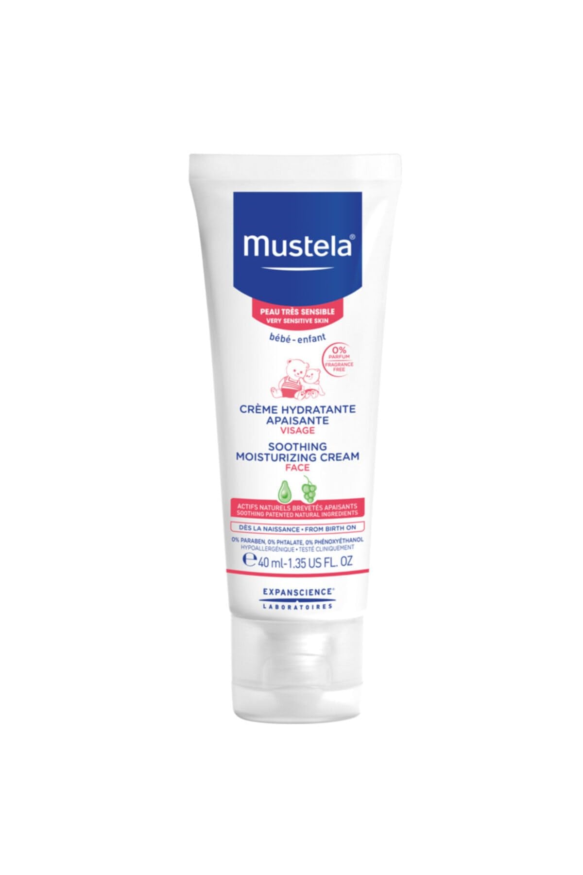 Mustela Mustela Çok Hassas Ciltler için Rahatlatıcı Yüz Kremi 40 ml 1 Paket