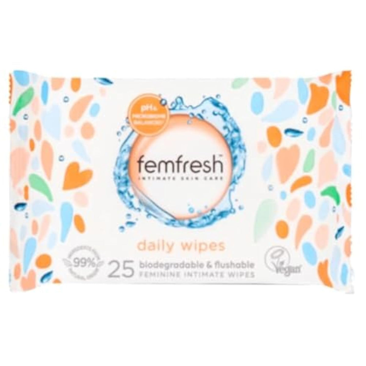 Femfresh Aloe Vera & Calendula Özlü Dış Genital Bölge 25'li Islak Mendili (1 x 25 Adet)