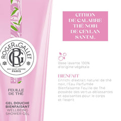 Roger&Gallet Feuille De The Limon Seylan Siyah Çayı Özlü Canlandırıcı Bitkisel Nemlendirici Duş Jeli, 200Ml