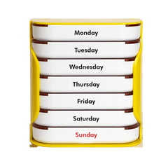 Dr. Plus İlaç Saklama Kutusu 7 x 24 Haftalık, 7 Gün Her Gün İçin 4 Bölme