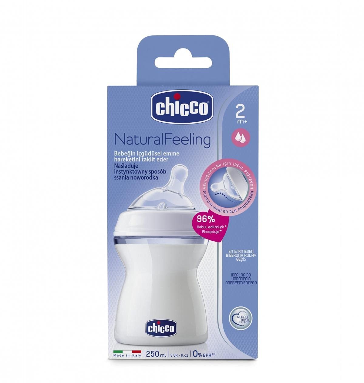 Chicco NaturalFeeling Biberon (2 Ay+, 250 ml)