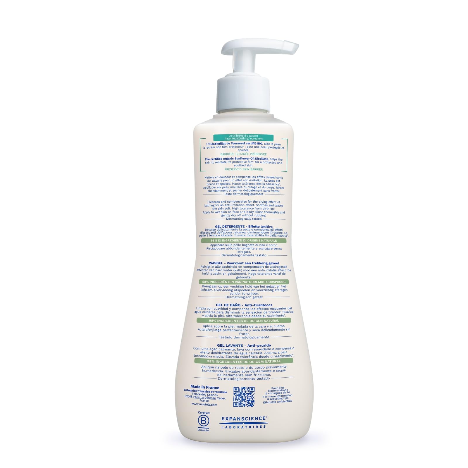 Mustela Stelatopia Gel Lavant Cleansing Gel, Lavantalı Yüz Temizleme Jeli (500ml)