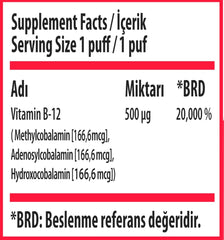 Multi Cobalamin B12 Dilaltı Sprey 20 mL