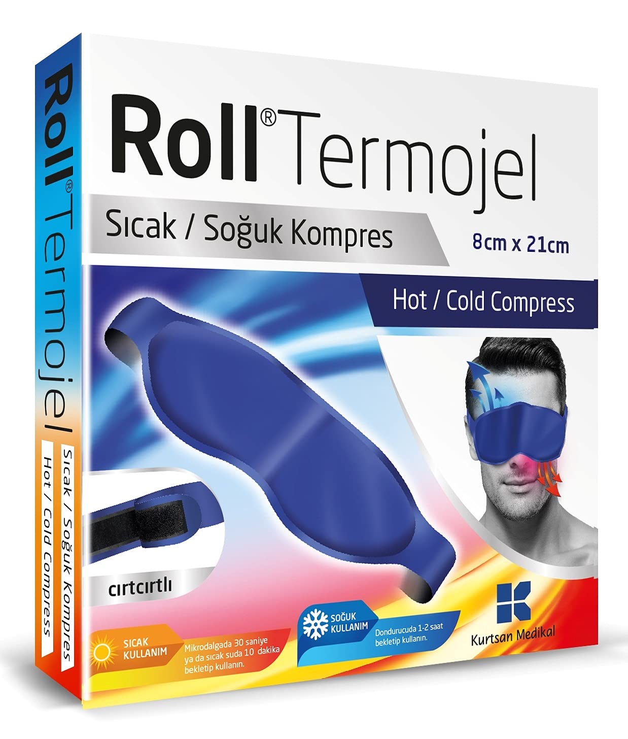 Roll Termojel Sıcak Soğuk Kompres Göz – Alın (8X21Cm)