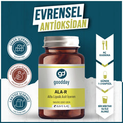 GOODDAY Na-R-ALFA LİPOİK ASİT 30 KAPSÜL TAKVİYE EDİCİ GIDA