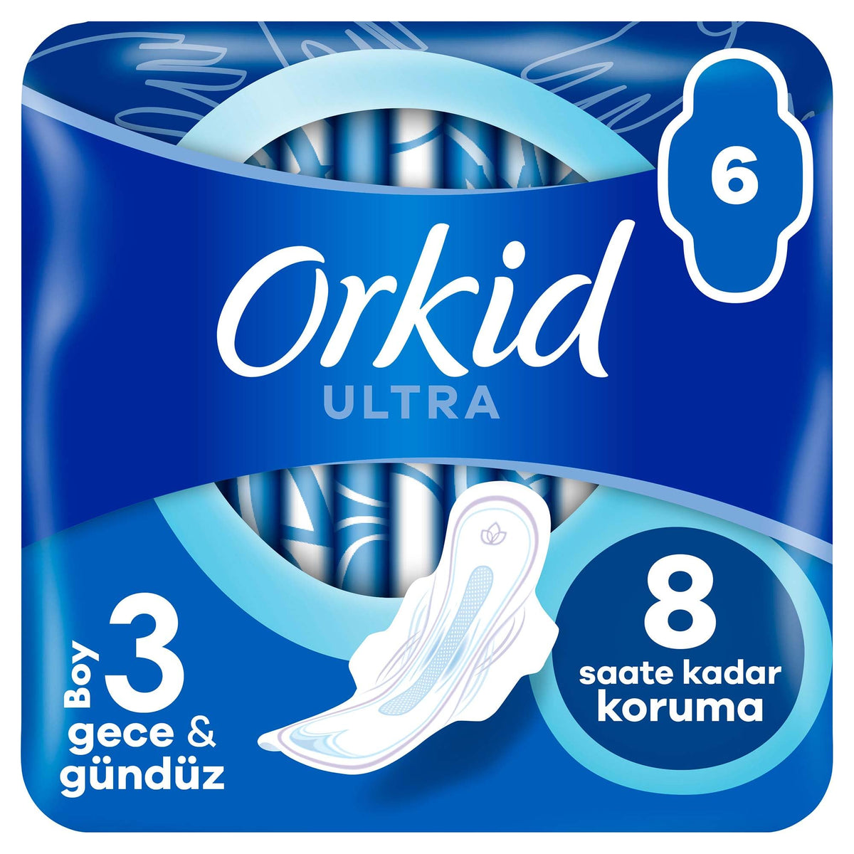 Orkid Ultra Ekstra Hijyenik Ped Gece Tekli Paket 6 Ped