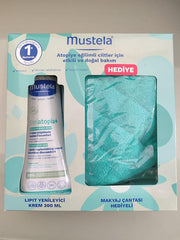 Mustela Stelatopia Lipit Yenileyici Krem Pompalı Şişe 300 ml + Makyaj Çantası Hediyeli