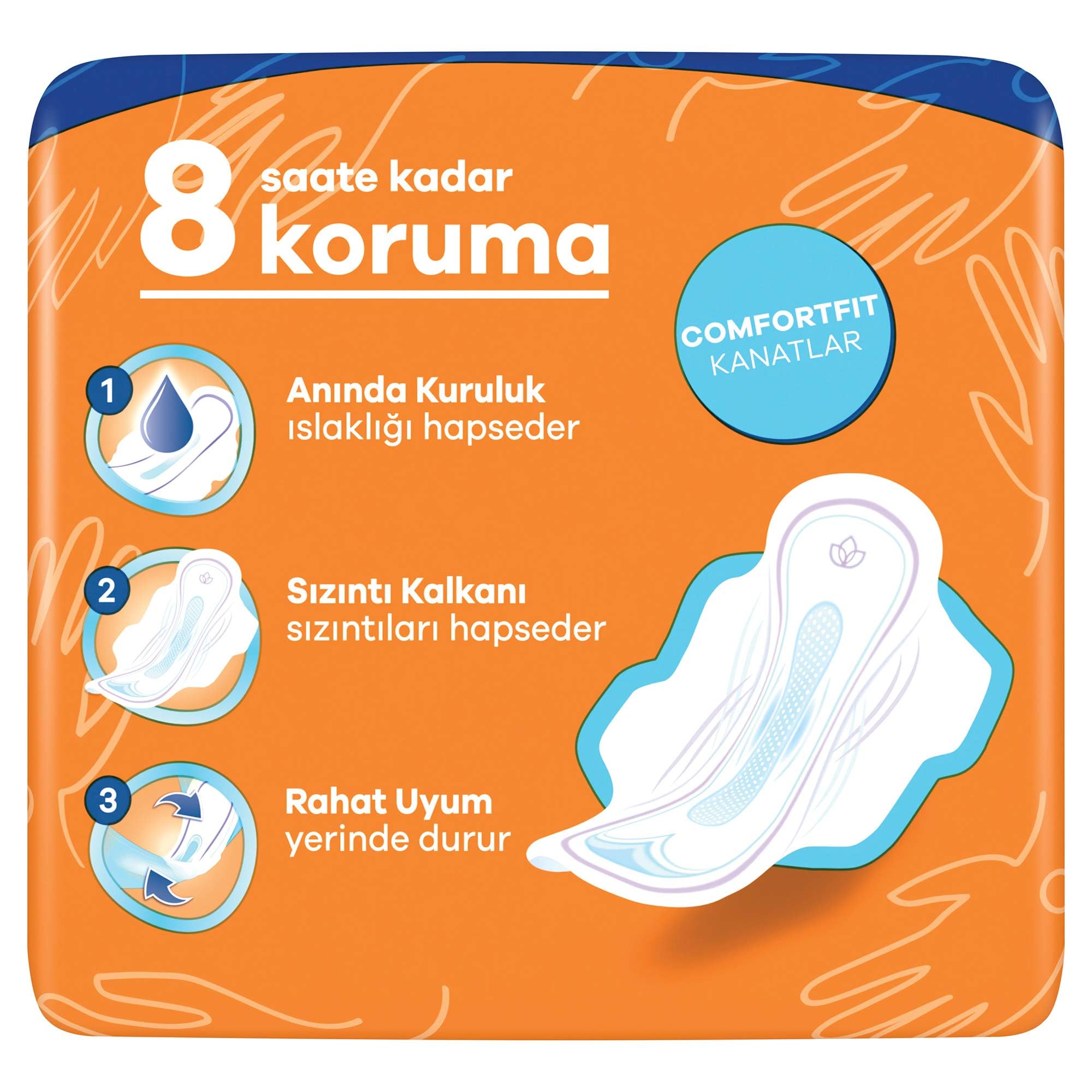 Orkid Ultra Normal (Boy 1) 8 adet Hijyenik Ped