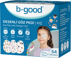 B-Good Göz Kapama Bandı Kız Çocuk Desenli 54 Adet Tembelliği