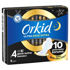 Orkid Ultra Gece Ekstra (Boy 4) 6 adet Hijyenik Ped