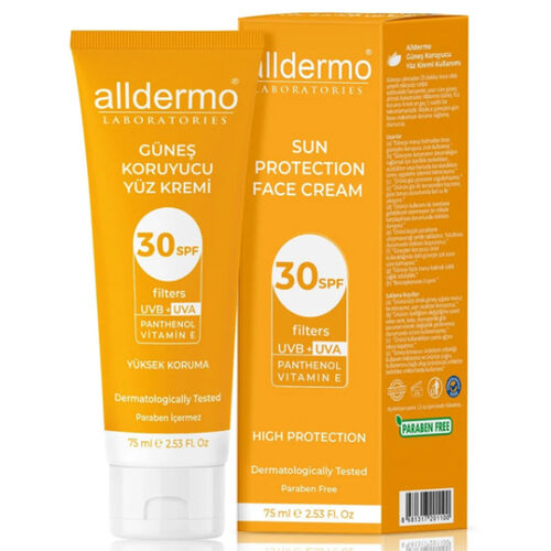 Alldermo Sun Güneş Koruyucu Yüz Kremi 75 ml