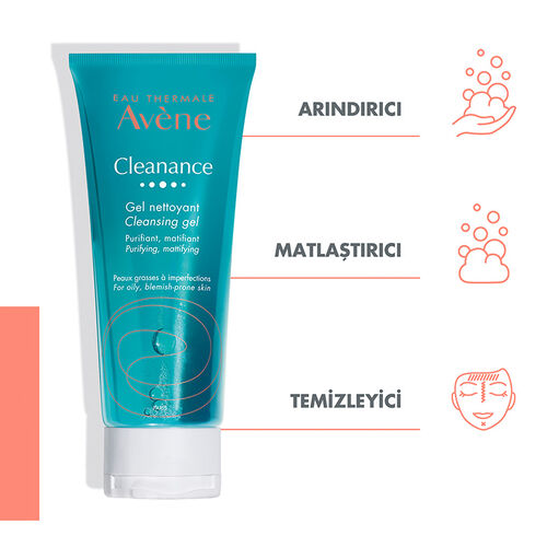 Avene Cleanance Karma ve Yağlı Ciltler İçin Temizleme Jeli 200 ml