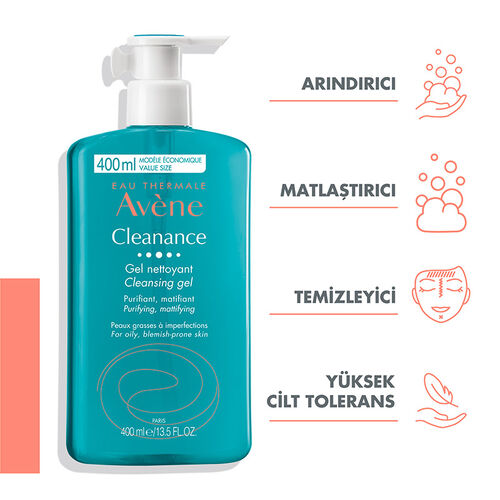 Avene Cleanance Yüz ve Vücut Temizleme Jeli 400 ml