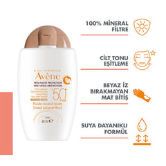 Avene Fluide Mineral Güneş Koruyucu Renkli Krem Spf50 40 ml