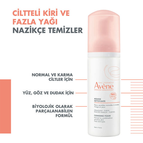 Avene Mousse Nettoyante Cilt Temizleyici Köpük 150 ml