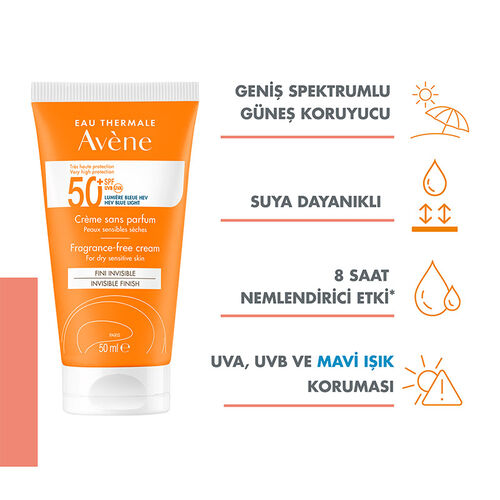 Avene Solaire SPF 50+ Güneş Kremi 50 ml