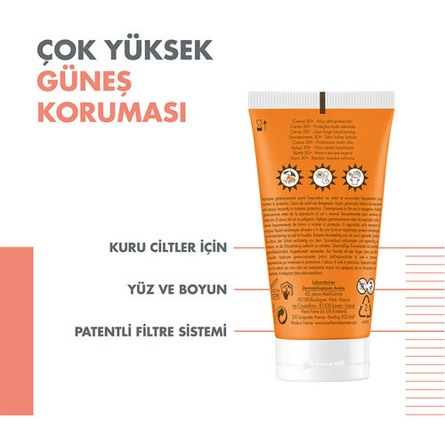 Avene Solaire SPF 50+ Güneş Kremi 50 ml