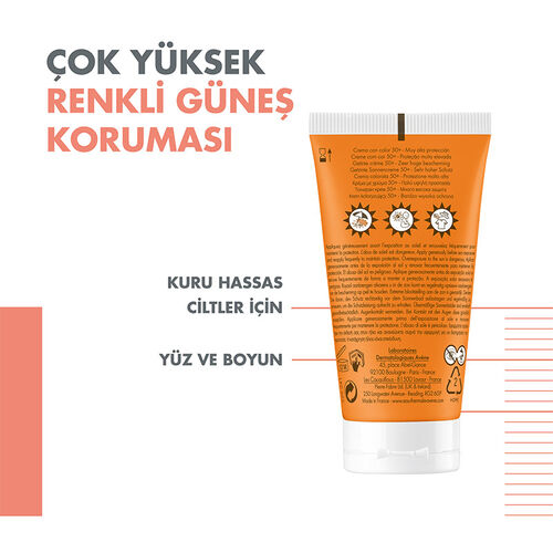 Avene Solaire SPF 50+ Renkli Güneş Kremi 50 ml