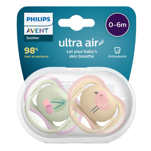 Avent Ultra Air Emzik 0-6 Ay 2'li - Pembe