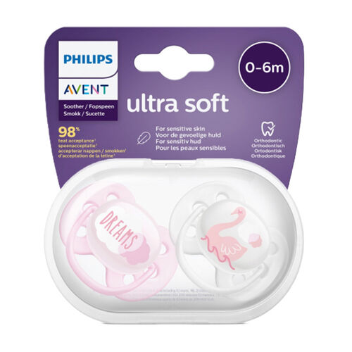 Avent Ultra Soft Emzik 0-6 Ay - Pembe