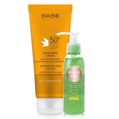 Babe Güneş Koruma Spf 50+ Losyon 200ml - Aloe Vera Jel HEDİYE