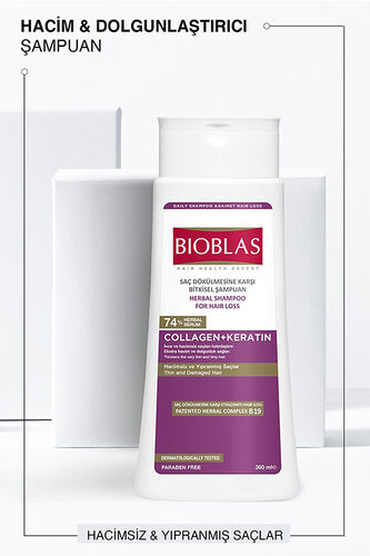 Bioblas Saç Dökülmesine Karşı Şampuan Collagen + Keratin 360 ml