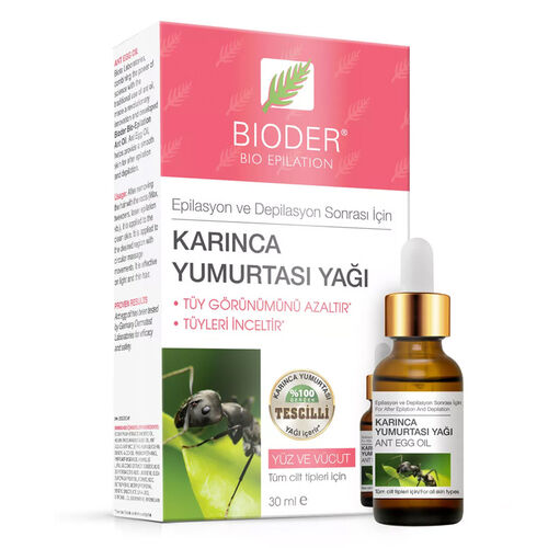 Bioder Bio Epilation Tüy Azaltıcı Karınca Yumurtası Yağı 30 ml