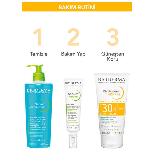 Bioderma Photoderm AKN Mat Spf30+ Güneş Koruyucu Krem 150 ml