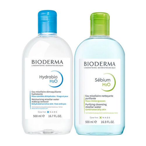 Bioderma Sebium H2O 500ml + Bioderma Hydrabio H2O Misel Solüsyon 500ml