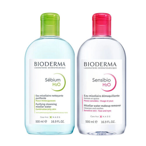 Bioderma Sebium H2O 500ml + Bioderma Sensibio H2O 500ml