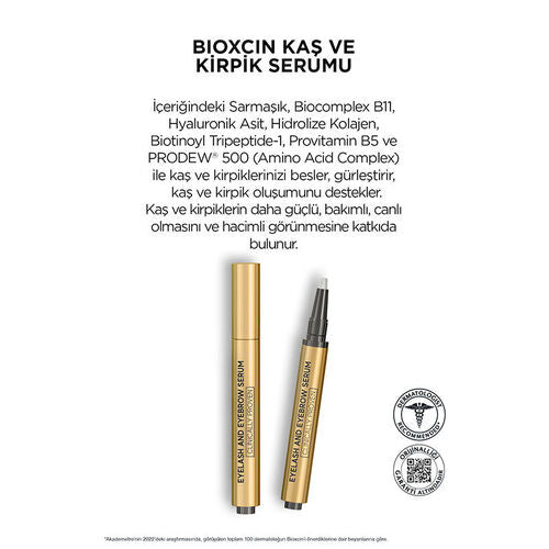 Bioxcin Kolajen ve Hyaluronik Asit İçerikli Kaş ve Kirpik Serumu 3 ml