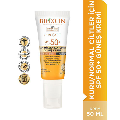 Bioxcin Sun Care Kuru Ciltler için Güneş Kremi SPF 50+ 50 ml