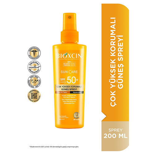 Bioxcin Sun Care Tüm Ciltler için Güneş Spreyi SPF 50+ 200 ml