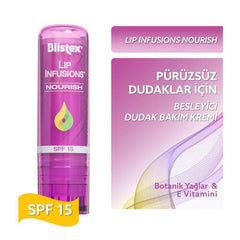 Blistex Pürüzsüz Dudaklar için Bakım Lip Infusions Nourish SPF15 3,7 gr