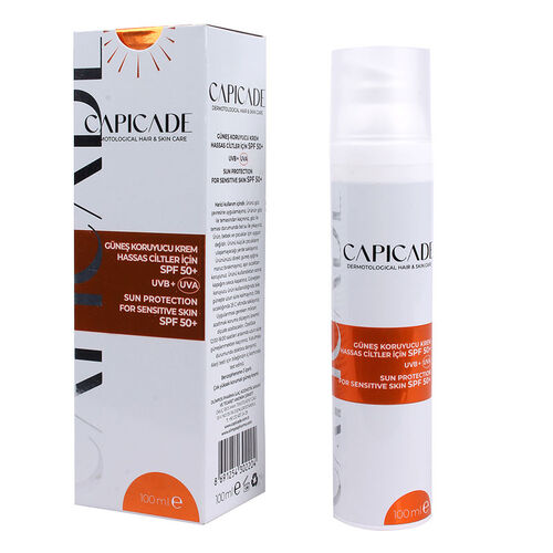 Capicade SPF 50+ Hassas Ciltler İçin Güneş Koruyucu Krem 100 ml