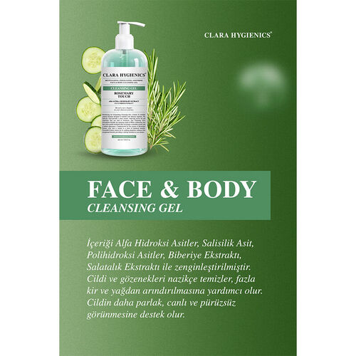 Clara Hygienics Rosemary Touch Pha Yüz Temizleme Jeli 400 ml