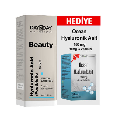 Day2Day Hyaluronic Acid Güçlendirici Konsantre 30 ml+ Ocean Hyaluronik 30 Kapsül Asit HEDİYE