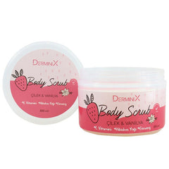 Derminix Vücut Peelingi Body Scrub Çilek Vanilya 300 ml