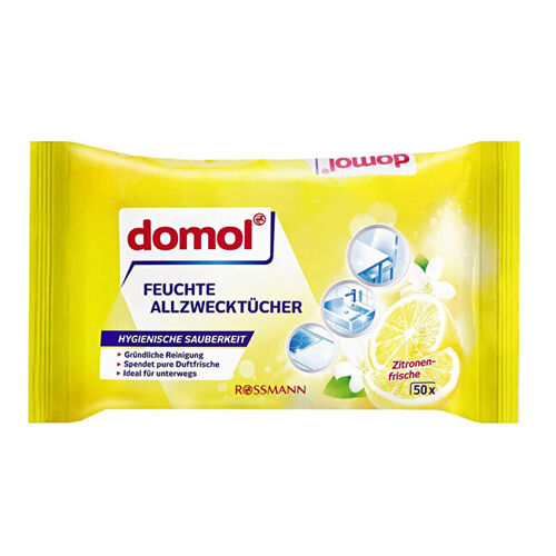 Domol Yüzey Temizleme Mendili Limon Kokulu 50 Adet