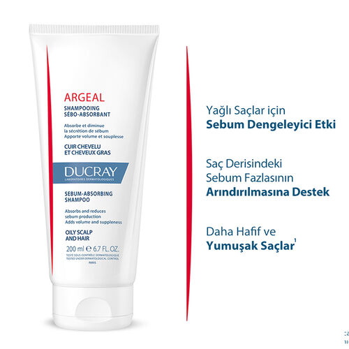 Ducray Argeal Yağlı Saçlar İçin Şampuan 200 ml