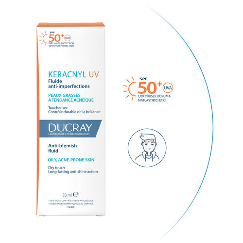 Ducray Keracnyl UV SPF50+ Anti Blemish Fluid 50 ml