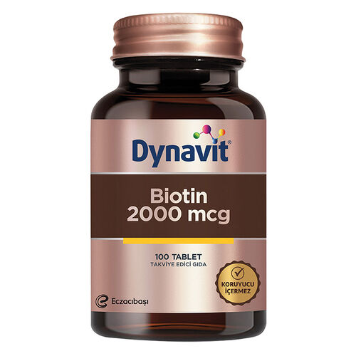 Eczacıbaşı Dynavit Biotin 2000 mcg Takviye Edici Gıda 100 Tablet